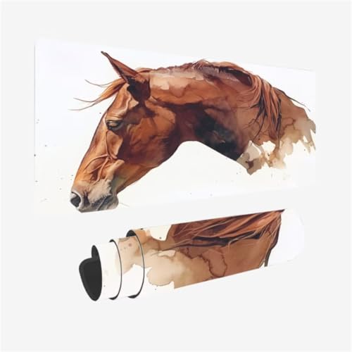 Gaming Mauspad XXL 1600 x 800 mm, Tier Mousepad Pferd Muster Design mit Rutschfeste Gummibasis, Groß Mousepad Gaming Zubehör für Verbessert Präzision und Geschwindigkeix, Geschenke für Frauen,Model262 Gaming Mauspad XXL 1600 x 800 mm, Tier Mousepad Pferd Muster Design mit Rutschfeste Gummibasis, Groß Mousepad Gaming Zubehör für Verbessert Präzision und Geschwindigkeix, Geschenke für Frauen,Model262 von Zhxizscc