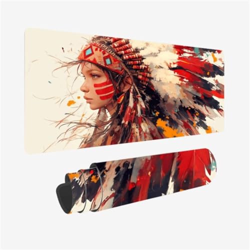 Gaming Mauspad XXL 1600 x 800 mm, indisch Mousepad Stamm Muster mit rutschfeste Gummibasis, Großes Mousepad Gaming Zubehör für Verbessert Präzision und Geschwindigkeix, Geschenke für Frauen,Model142 Gaming Mauspad XXL 1600 x 800 mm, indisch Mousepad Stamm Muster mit rutschfeste Gummibasis, Großes Mousepad Gaming Zubehör für Verbessert Präzision und Geschwindigkeix, Geschenke für Frauen,Model142 von Zhxizscc