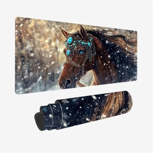 Gaming Mauspad XXL 600 x 300 mm, Juwel Mousepad Pferd Muster Design mit rutschfeste Gummibasis, Groß Mousepad Gaming Zubehör für Verbessert Präzision und Geschwindigkeix, Geschenke für Frauen,Model55 Gaming Mauspad XXL 600 x 300 mm, Juwel Mousepad Pferd Muster Design mit rutschfeste Gummibasis, Groß Mousepad Gaming Zubehör für Verbessert Präzision und Geschwindigkeix, Geschenke für Frauen,Model55 von Zhxizscc