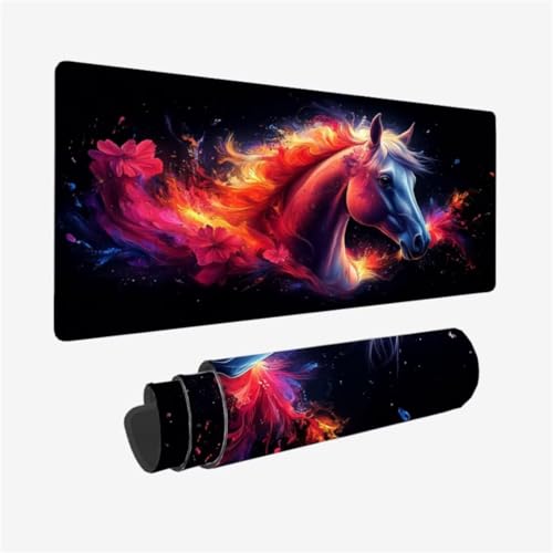 Gaming Mauspad XXL 600 x 300 mm, Tier Mousepad Pferd Muster Design mit rutschfeste Gummibasis, Groß Mousepad Gaming Zubehör für Verbessert Präzision und Geschwindigkeix, Geschenke für Frauen,Model376 Gaming Mauspad XXL 600 x 300 mm, Tier Mousepad Pferd Muster Design mit rutschfeste Gummibasis, Groß Mousepad Gaming Zubehör für Verbessert Präzision und Geschwindigkeix, Geschenke für Frauen,Model376 von Zhxizscc