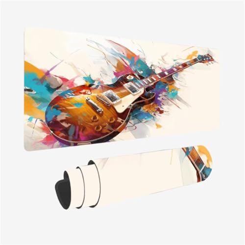 Gaming Mauspad XXL 700 x 300 mm, Farbe Mousepad Gitarre Muster mit rutschfeste Gummibasis, Großes Mousepad Gaming Zubehör für Verbessert Präzision und Geschwindigkeix, Geschenke für Frauen,Model175 Gaming Mauspad XXL 700 x 300 mm, Farbe Mousepad Gitarre Muster mit rutschfeste Gummibasis, Großes Mousepad Gaming Zubehör für Verbessert Präzision und Geschwindigkeix, Geschenke für Frauen,Model175 von Zhxizscc