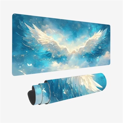 Gaming Mauspad XXL 700 x 300 mm, Kunst Mousepad FlüGel Muster mit rutschfeste Gummibasis, Großes Mousepad Gaming Zubehör für Verbessert Präzision und Geschwindigkeix, Geschenke für Frauen,Model163 Gaming Mauspad XXL 700 x 300 mm, Kunst Mousepad FlüGel Muster mit rutschfeste Gummibasis, Großes Mousepad Gaming Zubehör für Verbessert Präzision und Geschwindigkeix, Geschenke für Frauen,Model163 von Zhxizscc