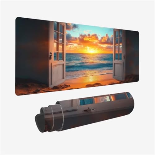 Gaming Mauspad XXL 700 x 300 mm, Strand Mousepad TüR Muster Design mit rutschfeste Gummibasis, Groß Mousepad Gaming Zubehör für Verbessert Präzision und Geschwindigkeix, Geschenke für Frauen,Model373 Gaming Mauspad XXL 700 x 300 mm, Strand Mousepad TüR Muster Design mit rutschfeste Gummibasis, Groß Mousepad Gaming Zubehör für Verbessert Präzision und Geschwindigkeix, Geschenke für Frauen,Model373 von Zhxizscc
