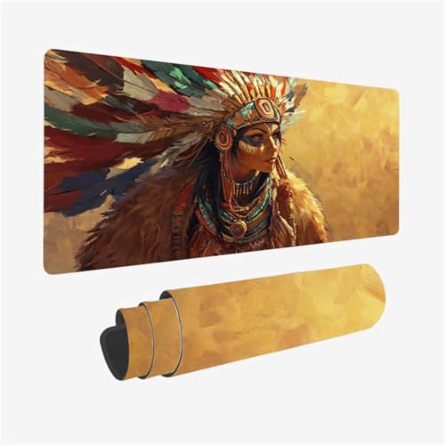 Gaming Mauspad XXL 800 x 300 mm, Stamm Mousepad indisch Muster mit rutschfeste Gummibasis, Großes Mousepad Gaming Zubehör für Verbessert Präzision und Geschwindigkeix, Geschenke für Frauen,Model223 Gaming Mauspad XXL 800 x 300 mm, Stamm Mousepad indisch Muster mit rutschfeste Gummibasis, Großes Mousepad Gaming Zubehör für Verbessert Präzision und Geschwindigkeix, Geschenke für Frauen,Model223 von Zhxizscc