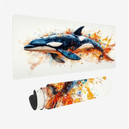 Gaming Mauspad XXL 800 x 400 mm, Farbe Mousepad Wal Muster Design mit Rutschfeste Gummibasis, Großes Mousepad Gaming Zubehör für Verbessert Präzision und Geschwindigkeix, Geschenke für Frauen,Model391 Gaming Mauspad XXL 800 x 400 mm, Farbe Mousepad Wal Muster Design mit Rutschfeste Gummibasis, Großes Mousepad Gaming Zubehör für Verbessert Präzision und Geschwindigkeix, Geschenke für Frauen,Model391 von Zhxizscc
