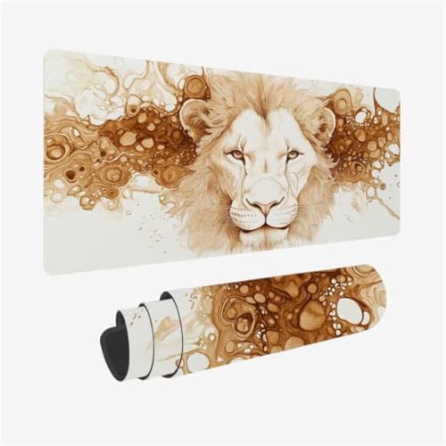 Gaming Mauspad XXL 800 x 400 mm, abstrakt Mousepad LöWe Muster mit rutschfeste Gummibasis, Großes Mousepad Gaming Zubehör für Verbessert Präzision und Geschwindigkeix, Geschenke für Frauen,Model130 Gaming Mauspad XXL 800 x 400 mm, abstrakt Mousepad LöWe Muster mit rutschfeste Gummibasis, Großes Mousepad Gaming Zubehör für Verbessert Präzision und Geschwindigkeix, Geschenke für Frauen,Model130 von Zhxizscc