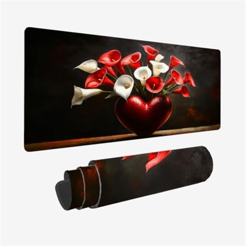 Gaming Mauspad XXL 900 x 400 mm, Kunst Mousepad Blume Muster Design mit Rutschfeste Gummibasis, Groß Mousepad Gaming Zubehör für Verbessert Präzision und Geschwindigkeix, Geschenke für Frauen,Model109 Gaming Mauspad XXL 900 x 400 mm, Kunst Mousepad Blume Muster Design mit Rutschfeste Gummibasis, Groß Mousepad Gaming Zubehör für Verbessert Präzision und Geschwindigkeix, Geschenke für Frauen,Model109 von Zhxizscc