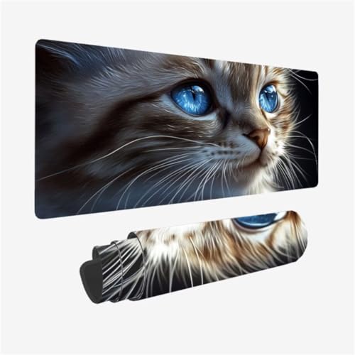 Gaming Mauspad XXL 900 x 400 mm, Tier Mousepad Katze Muster Design mit rutschfeste Gummibasis, Groß Mousepad Gaming Zubehör für Verbessert Präzision und Geschwindigkeix, Geschenke für Frauen,Model205 Gaming Mauspad XXL 900 x 400 mm, Tier Mousepad Katze Muster Design mit rutschfeste Gummibasis, Groß Mousepad Gaming Zubehör für Verbessert Präzision und Geschwindigkeix, Geschenke für Frauen,Model205 von Zhxizscc
