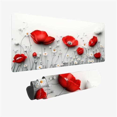 Kunst Mauspad 900 x 400 x 3mm Schreibtischunterlage Blume Mousepad mit Vernähte Kanten und rutschfeste Gummibasis, WassXerdicht XXL Mauspad PC Zubehör, Home Office Deko, Geschenke für Männer,Model308 Kunst Mauspad 900 x 400 x 3mm Schreibtischunterlage Blume Mousepad mit Vernähte Kanten und rutschfeste Gummibasis, WassXerdicht XXL Mauspad PC Zubehör, Home Office Deko, Geschenke für Männer,Model308 von Zhxizscc