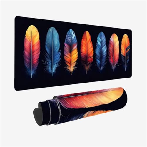 Mousepad 1000x500mm XXL Mauspad Feder Schreibtischunterlage Farbe Muster mit Rutschfeste Gummibasis Design, Vernähte Kanten, WassXerdicht Desk Mat, Anti-Rutsch, Waschbar, Gamer Gaming Zubehör,Model384 Mousepad 1000x500mm XXL Mauspad Feder Schreibtischunterlage Farbe Muster mit Rutschfeste Gummibasis Design, Vernähte Kanten, WassXerdicht Desk Mat, Anti-Rutsch, Waschbar, Gamer Gaming Zubehör,Model384 von Zhxizscc