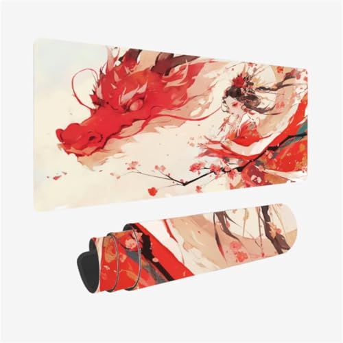 Mousepad 1000x500mm XXL Mauspad Frau Schreibtischunterlage Drachen Muster mit rutschfeste Gummibasis, Vernähte Kanten, WassXerdicht Desk Mat, Anti-Rutsch, Waschbar, Gamer Gaming PC Zubehör,Model183 Mousepad 1000x500mm XXL Mauspad Frau Schreibtischunterlage Drachen Muster mit rutschfeste Gummibasis, Vernähte Kanten, WassXerdicht Desk Mat, Anti-Rutsch, Waschbar, Gamer Gaming PC Zubehör,Model183 von Zhxizscc