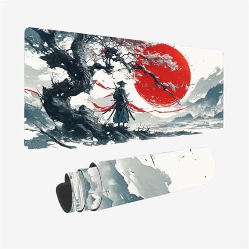 Mousepad 1000x500mm XXL Mauspad Japan Schreibtischunterlage Krieger Muster mit rutschfeste Gummibasis, Vernähte Kanten, WassXerdicht Desk Mat, Anti-Rutsch, Waschbar, Gamer Gaming PC Zubehör,Model165 Mousepad 1000x500mm XXL Mauspad Japan Schreibtischunterlage Krieger Muster mit rutschfeste Gummibasis, Vernähte Kanten, WassXerdicht Desk Mat, Anti-Rutsch, Waschbar, Gamer Gaming PC Zubehör,Model165 von Zhxizscc