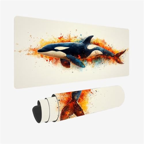 Mousepad 1000x500mm XXL Mauspad Wal Schreibtischunterlage Kunst Muster mit rutschfeste Gummibasis Design, Vernähte Kanten, WassXerdicht Desk Mat, Anti-Rutsch, Waschbar, Gamer Gaming Zubehör,Model339 Mousepad 1000x500mm XXL Mauspad Wal Schreibtischunterlage Kunst Muster mit rutschfeste Gummibasis Design, Vernähte Kanten, WassXerdicht Desk Mat, Anti-Rutsch, Waschbar, Gamer Gaming Zubehör,Model339 von Zhxizscc
