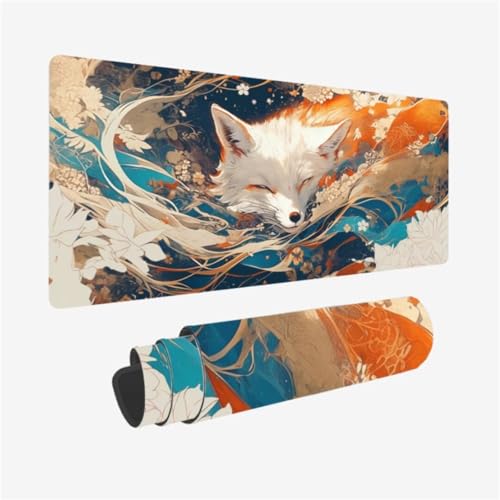 Mousepad 1200x600mm XXL Mauspad Fuchs Schreibtischunterlage Kunst Muster mit Rutschfeste Gummibasis Design, Vernähte Kanten, WassXerdicht Desk Mat, Anti-Rutsch, Waschbar, Gamer Gaming Zubehör,Model156 Mousepad 1200x600mm XXL Mauspad Fuchs Schreibtischunterlage Kunst Muster mit Rutschfeste Gummibasis Design, Vernähte Kanten, WassXerdicht Desk Mat, Anti-Rutsch, Waschbar, Gamer Gaming Zubehör,Model156 von Zhxizscc