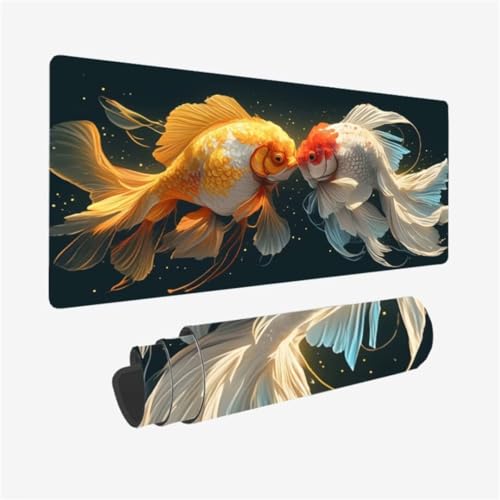 Mousepad 1200x600mm XXL Mauspad Koi Schreibtischunterlage Kunst Muster mit rutschfeste Gummibasis Design, Vernähte Kanten, WassXerdicht Desk Mat, Anti-Rutsch, Waschbar, Gamer Gaming Zubehör,Model192 Mousepad 1200x600mm XXL Mauspad Koi Schreibtischunterlage Kunst Muster mit rutschfeste Gummibasis Design, Vernähte Kanten, WassXerdicht Desk Mat, Anti-Rutsch, Waschbar, Gamer Gaming Zubehör,Model192 von Zhxizscc