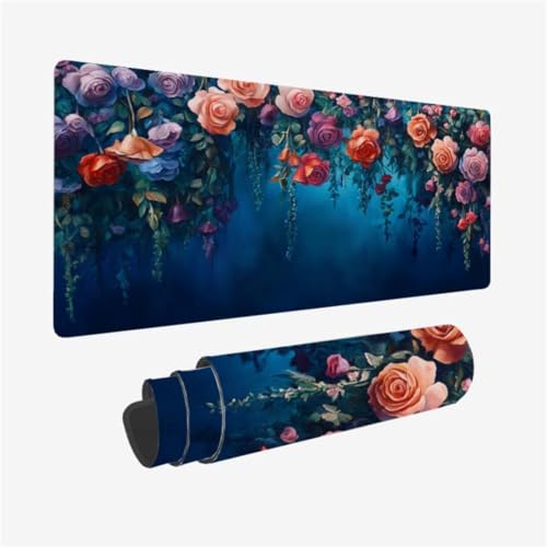 Mousepad 1500x800mm XXL Mauspad Blume Schreibtischunterlage anlage Muster mit rutschfeste Gummibasis, Vernähte Kanten, WassXerdicht Desk Mat, Anti-Rutsch, Waschbar, Gamer Gaming PC Zubehör,Model117 Mousepad 1500x800mm XXL Mauspad Blume Schreibtischunterlage anlage Muster mit rutschfeste Gummibasis, Vernähte Kanten, WassXerdicht Desk Mat, Anti-Rutsch, Waschbar, Gamer Gaming PC Zubehör,Model117 von Zhxizscc