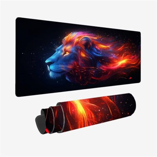 Mousepad 1500x800mm XXL Mauspad LöWe Schreibtischunterlage Fantasie Muster mit rutschfeste Gummibasis, Vernähte Kanten, WassXerdicht Desk Mat, Anti-Rutsch, Waschbar, Gamer Gaming PC Zubehör,Model366 Mousepad 1500x800mm XXL Mauspad LöWe Schreibtischunterlage Fantasie Muster mit rutschfeste Gummibasis, Vernähte Kanten, WassXerdicht Desk Mat, Anti-Rutsch, Waschbar, Gamer Gaming PC Zubehör,Model366 von Zhxizscc