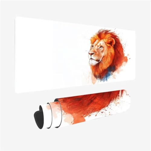Mousepad 1500x800mm XXL Mauspad LöWe Schreibtischunterlage Tier Muster mit rutschfeste Gummibasis Design, Vernähte Kanten, WassXerdicht Desk Mat, Anti-Rutsch, Waschbar, Gamer Gaming Zubehör,Model129 Mousepad 1500x800mm XXL Mauspad LöWe Schreibtischunterlage Tier Muster mit rutschfeste Gummibasis Design, Vernähte Kanten, WassXerdicht Desk Mat, Anti-Rutsch, Waschbar, Gamer Gaming Zubehör,Model129 von Zhxizscc