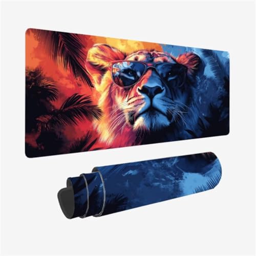 Mousepad 1500x800mm XXL Mauspad LöWe Schreibtischunterlage Tier Muster mit rutschfeste Gummibasis Design, Vernähte Kanten, WassXerdicht Desk Mat, Anti-Rutsch, Waschbar, Gamer Gaming Zubehör,Model324 Mousepad 1500x800mm XXL Mauspad LöWe Schreibtischunterlage Tier Muster mit rutschfeste Gummibasis Design, Vernähte Kanten, WassXerdicht Desk Mat, Anti-Rutsch, Waschbar, Gamer Gaming Zubehör,Model324 von Zhxizscc