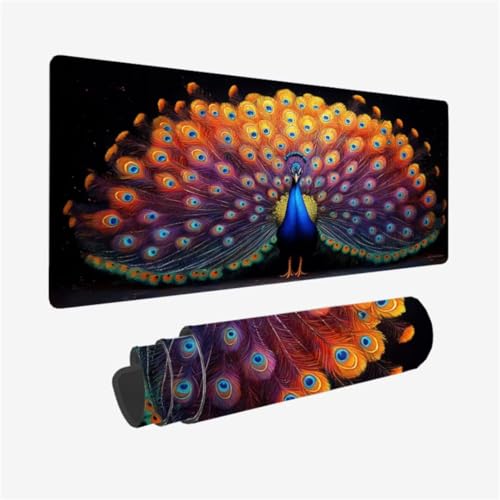 Mousepad 1500x800mm XXL Mauspad Pfau Schreibtischunterlage Kunst Muster mit rutschfeste Gummibasis Design, Vernähte Kanten, WassXerdicht Desk Mat, Anti-Rutsch, Waschbar, Gamer Gaming Zubehör,Model348 Mousepad 1500x800mm XXL Mauspad Pfau Schreibtischunterlage Kunst Muster mit rutschfeste Gummibasis Design, Vernähte Kanten, WassXerdicht Desk Mat, Anti-Rutsch, Waschbar, Gamer Gaming Zubehör,Model348 von Zhxizscc