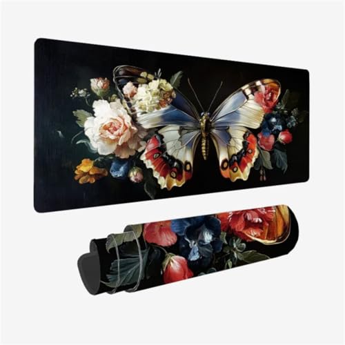 Mousepad 1500x800mm XXL Mauspad Schmetterling Schreibtischunterlage Blume Muster mit rutschfeste Gummibasis, Vernähte Kanten, WassXerdicht Desk Mat, Anti-Rutsch, Waschbar, Gaming PC Zubehör,Model291 Mousepad 1500x800mm XXL Mauspad Schmetterling Schreibtischunterlage Blume Muster mit rutschfeste Gummibasis, Vernähte Kanten, WassXerdicht Desk Mat, Anti-Rutsch, Waschbar, Gaming PC Zubehör,Model291 von Zhxizscc