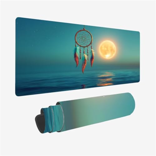 Mousepad 1500x800mm XXL Mauspad Traumfänger Schreibtischunterlage Mond Muster mit rutschfeste Gummibasis, Vernähte Kanten, WassXerdicht Desk Mat, Anti-Rutsch, Waschbar, Gamer Gaming Zubehör,Model273 Mousepad 1500x800mm XXL Mauspad Traumfänger Schreibtischunterlage Mond Muster mit rutschfeste Gummibasis, Vernähte Kanten, WassXerdicht Desk Mat, Anti-Rutsch, Waschbar, Gamer Gaming Zubehör,Model273 von Zhxizscc