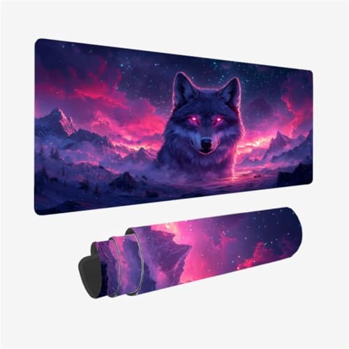 Mousepad 1500x800mm XXL Mauspad Wolf Schreibtischunterlage Landschaft Muster mit Rutschfeste Gummibasis, Vernähte Kanten, WassXerdicht Desk Mat, Anti-Rutsch, Waschbar, Gamer Gaming PC Zubehör,Model333 Mousepad 1500x800mm XXL Mauspad Wolf Schreibtischunterlage Landschaft Muster mit Rutschfeste Gummibasis, Vernähte Kanten, WassXerdicht Desk Mat, Anti-Rutsch, Waschbar, Gamer Gaming PC Zubehör,Model333 von Zhxizscc