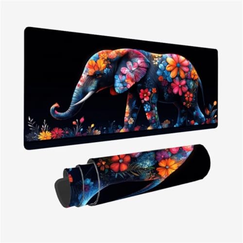 Mousepad 1600x800mm XXL Mauspad Elefant Schreibtischunterlage Blume Muster mit rutschfeste Gummibasis, Vernähte Kanten, WassXerdicht Desk Mat, Anti-Rutsch, Waschbar, Gamer Gaming PC Zubehör,Model276 Mousepad 1600x800mm XXL Mauspad Elefant Schreibtischunterlage Blume Muster mit rutschfeste Gummibasis, Vernähte Kanten, WassXerdicht Desk Mat, Anti-Rutsch, Waschbar, Gamer Gaming PC Zubehör,Model276 von Zhxizscc