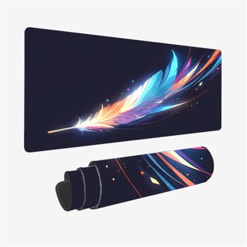 Mousepad 1600x800mm XXL Mauspad Feder Schreibtischunterlage Fantasie Muster mit rutschfeste Gummibasis, Vernähte Kanten, WassXerdicht Desk Mat, Anti-Rutsch, Waschbar, Gamer Gaming PC Zubehör,Model144 Mousepad 1600x800mm XXL Mauspad Feder Schreibtischunterlage Fantasie Muster mit rutschfeste Gummibasis, Vernähte Kanten, WassXerdicht Desk Mat, Anti-Rutsch, Waschbar, Gamer Gaming PC Zubehör,Model144 von Zhxizscc