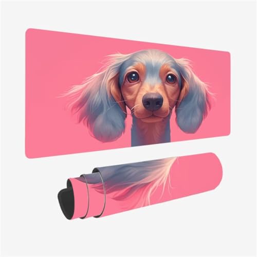 Mousepad 1600x800mm XXL Mauspad Hund Schreibtischunterlage Rosa Muster mit rutschfeste Gummibasis Design, Vernähte Kanten, WassXerdicht Desk Mat, Anti-Rutsch, Waschbar, Gamer Gaming Zubehör,Model150 Mousepad 1600x800mm XXL Mauspad Hund Schreibtischunterlage Rosa Muster mit rutschfeste Gummibasis Design, Vernähte Kanten, WassXerdicht Desk Mat, Anti-Rutsch, Waschbar, Gamer Gaming Zubehör,Model150 von Zhxizscc