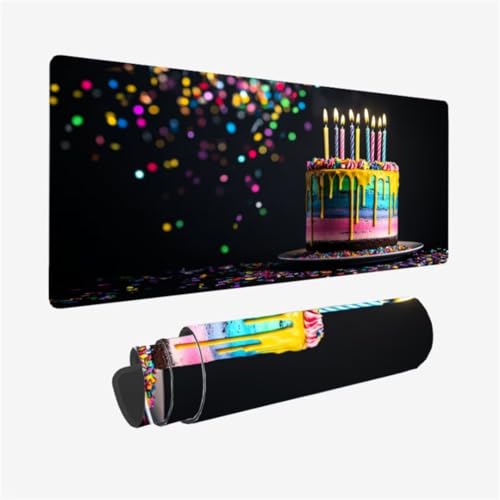 Mousepad 1600x800mm XXL Mauspad Kuchen Schreibtischunterlage Kerze Muster mit rutschfeste Gummibasis, Vernähte Kanten, WassXerdicht Desk Mat, Anti-Rutsch, Waschbar, Gamer Gaming PC Zubehör,Model285 Mousepad 1600x800mm XXL Mauspad Kuchen Schreibtischunterlage Kerze Muster mit rutschfeste Gummibasis, Vernähte Kanten, WassXerdicht Desk Mat, Anti-Rutsch, Waschbar, Gamer Gaming PC Zubehör,Model285 von Zhxizscc