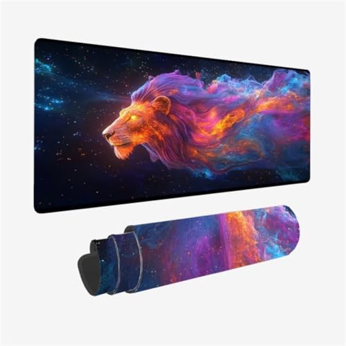 Mousepad 1600x800mm XXL Mauspad LöWe Schreibtischunterlage Fantasie Muster mit rutschfeste Gummibasis, Vernähte Kanten, WassXerdicht Desk Mat, Anti-Rutsch, Waschbar, Gamer Gaming PC Zubehör,Model120 Mousepad 1600x800mm XXL Mauspad LöWe Schreibtischunterlage Fantasie Muster mit rutschfeste Gummibasis, Vernähte Kanten, WassXerdicht Desk Mat, Anti-Rutsch, Waschbar, Gamer Gaming PC Zubehör,Model120 von Zhxizscc