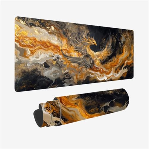 Mousepad 1600x800mm XXL Mauspad Phönix Schreibtischunterlage Kunst Muster mit rutschfeste Gummibasis, Vernähte Kanten, WassXerdicht Desk Mat, Anti-Rutsch, Waschbar, Gamer Gaming PC Zubehör,Model132 Mousepad 1600x800mm XXL Mauspad Phönix Schreibtischunterlage Kunst Muster mit rutschfeste Gummibasis, Vernähte Kanten, WassXerdicht Desk Mat, Anti-Rutsch, Waschbar, Gamer Gaming PC Zubehör,Model132 von Zhxizscc