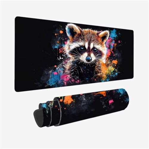 Mousepad 1600x800mm XXL Mauspad Waschbär Schreibtischunterlage Farbe Muster mit rutschfeste Gummibasis, Vernähte Kanten, WassXerdicht Desk Mat, Anti-Rutsch, Waschbar, Gamer Gaming PC Zubehör,Model81 Mousepad 1600x800mm XXL Mauspad Waschbär Schreibtischunterlage Farbe Muster mit rutschfeste Gummibasis, Vernähte Kanten, WassXerdicht Desk Mat, Anti-Rutsch, Waschbar, Gamer Gaming PC Zubehör,Model81 von Zhxizscc