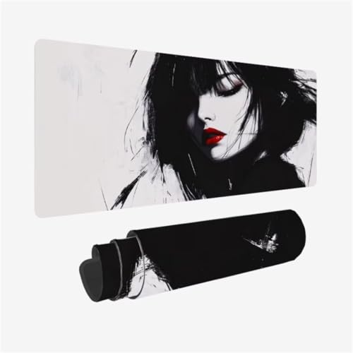 Mousepad 800x400mm XXL Mauspad Frau Schreibtischunterlage Kunst Muster mit Rutschfeste Gummibasis Design, Vernähte Kanten, WassXerdicht Desk Mat, Anti-Rutsch, Waschbar, Gamer Gaming PC Zubehör,Model99 Mousepad 800x400mm XXL Mauspad Frau Schreibtischunterlage Kunst Muster mit Rutschfeste Gummibasis Design, Vernähte Kanten, WassXerdicht Desk Mat, Anti-Rutsch, Waschbar, Gamer Gaming PC Zubehör,Model99 von Zhxizscc