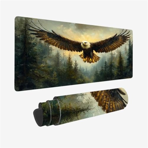 Mousepad 900x300mm XXL Mauspad Adler Schreibtischunterlage Wald Muster mit rutschfeste Gummibasis Design, Vernähte Kanten, WassXerdicht Desk Mat, Anti-Rutsch, Waschbar, Gamer Gaming Zubehör,Model372 Mousepad 900x300mm XXL Mauspad Adler Schreibtischunterlage Wald Muster mit rutschfeste Gummibasis Design, Vernähte Kanten, WassXerdicht Desk Mat, Anti-Rutsch, Waschbar, Gamer Gaming Zubehör,Model372 von Zhxizscc