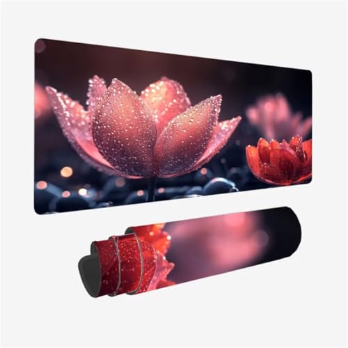 Mousepad 900x300mm XXL Mauspad Blume Schreibtischunterlage Rosa Muster mit rutschfeste Gummibasis Design, Vernähte Kanten, WassXerdicht Desk Mat, Anti-Rutsch, Waschbar, Gamer Gaming PC Zubehör,Model6 Mousepad 900x300mm XXL Mauspad Blume Schreibtischunterlage Rosa Muster mit rutschfeste Gummibasis Design, Vernähte Kanten, WassXerdicht Desk Mat, Anti-Rutsch, Waschbar, Gamer Gaming PC Zubehör,Model6 von Zhxizscc