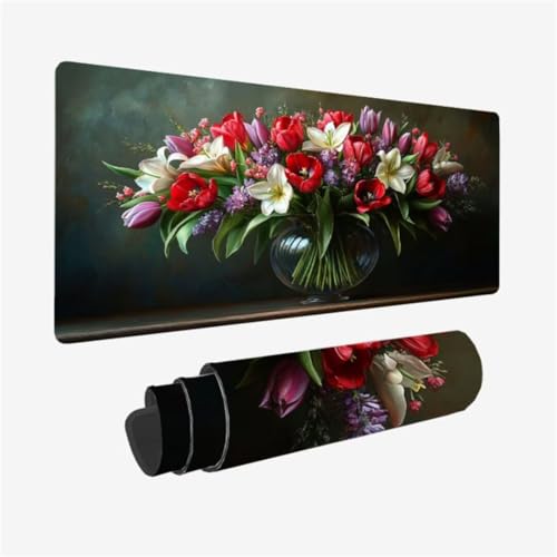 Mousepad 900x300mm XXL Mauspad Blume Schreibtischunterlage Tulpe Muster mit rutschfeste Gummibasis Design, Vernähte Kanten, WassXerdicht Desk Mat, Anti-Rutsch, Waschbar, Gamer Gaming Zubehör,Model321 Mousepad 900x300mm XXL Mauspad Blume Schreibtischunterlage Tulpe Muster mit rutschfeste Gummibasis Design, Vernähte Kanten, WassXerdicht Desk Mat, Anti-Rutsch, Waschbar, Gamer Gaming Zubehör,Model321 von Zhxizscc