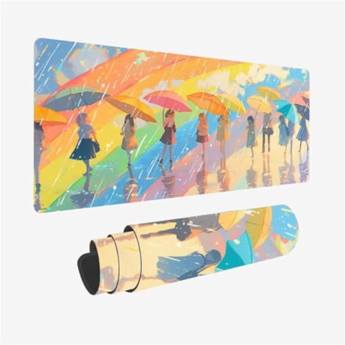 Regenbogen Mauspad 900 x 400 x 3mm Schreibtischunterlage Frau Mousepad mit Vernähte Kanten und rutschfeste Gummibasis, WassXerdicht XXL Mauspad PC Zubehör, Office Deko, Geschenke für Männer,Model158 Regenbogen Mauspad 900 x 400 x 3mm Schreibtischunterlage Frau Mousepad mit Vernähte Kanten und rutschfeste Gummibasis, WassXerdicht XXL Mauspad PC Zubehör, Office Deko, Geschenke für Männer,Model158 von Zhxizscc