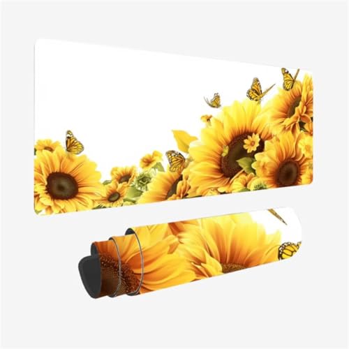 Sonnenblume Mauspad 1200 x 600 x 3mm Schreibtischunterlage Schmetterling Mousepad mit Vernähte Kanten und rutschfeste Gummibasis, WassXerdicht Mauspad PC Zubehör, Office Deko, Gifts Männer,Model200 Sonnenblume Mauspad 1200 x 600 x 3mm Schreibtischunterlage Schmetterling Mousepad mit Vernähte Kanten und rutschfeste Gummibasis, WassXerdicht Mauspad PC Zubehör, Office Deko, Gifts Männer,Model200 von Zhxizscc