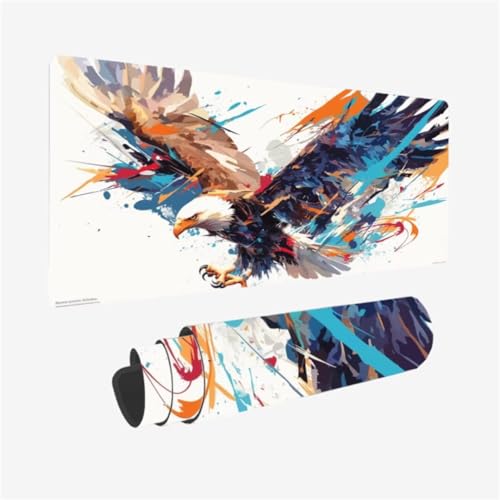 abstrakt Mauspad 1500 x 800 x 3mm Schreibtischunterlage Adler Mousepad mit Vernähte Kanten und rutschfeste Gummibasis, WassXerdicht XXL Mauspad PC Zubehör, Office Deko, Geschenke für Männer,Model176 abstrakt Mauspad 1500 x 800 x 3mm Schreibtischunterlage Adler Mousepad mit Vernähte Kanten und rutschfeste Gummibasis, WassXerdicht XXL Mauspad PC Zubehör, Office Deko, Geschenke für Männer,Model176 von Zhxizscc