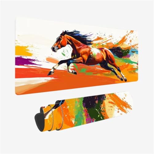 abstrakt Mauspad 1600 x 800 x 3mm Schreibtischunterlage Pferd Mousepad mit Vernähte Kanten und rutschfeste Gummibasis, WassXerdicht XXL Mauspad PC Zubehör, Office Deko, Geschenke für Männer,Model110 abstrakt Mauspad 1600 x 800 x 3mm Schreibtischunterlage Pferd Mousepad mit Vernähte Kanten und rutschfeste Gummibasis, WassXerdicht XXL Mauspad PC Zubehör, Office Deko, Geschenke für Männer,Model110 von Zhxizscc