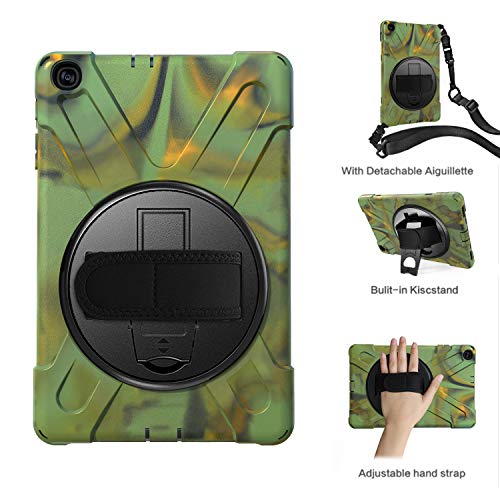 Galaxy Tab A 10.1 Hülle T510 T515, robust, robust, stoßfest, drehbar, mit Ständer für Samsung Galaxy Tab A Tablet SM-T510 T515 Camouflage Galaxy Tab A 10.1 T510 T515 von Zi_Hang