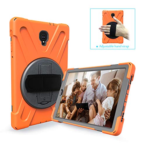 Schutzhülle für Galaxy Tab A 10.5 T590 T595 mit integriertem Ständer und Handgriff Orange von Zi_Hang