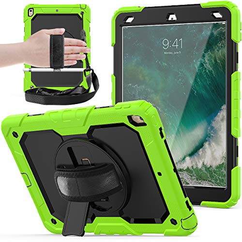 Schutzhülle für iPad Pro 10.5 / Air 10.5 Case [Full Body] & [stoßfest] Hybrid Armor Schutzhülle mit 360 drehbarem Ständer & Gurt für iPad Pro 10.5 / Air 10.5 grün von Zi_Hang