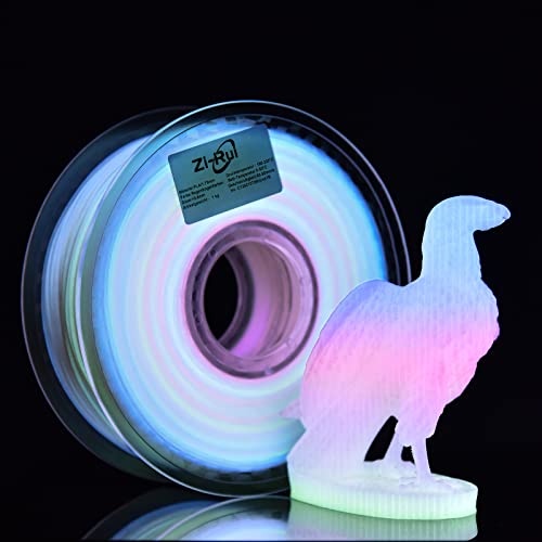 PLA-Filament 1,75 mm, 3D-Druckerfilament PLA,+/- 0,02 mm, 1 kg Spule,3D Drucker PLA Filament (Regenbogenfarben)… von Zi-Rui