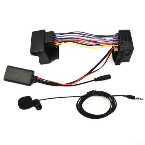 ZiStarlilife BT-kompatibler Kabeladapter mit Mikrofon-Set, Auto-Musik-Audio-Adapter, kompatibler Adapter für E80, E81, E82, E90, kompatibel mit 5.0-Version, verlustfreier Klang von ZiStarlilife