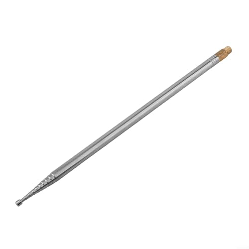 ZiStarlilife Edelstahl-Peitschenantenne für Kurzwellenradio, 2,5 m, verstellbare Länge (33,8 cm - 2,5 m), 10-teiliges Design mit 10 mm x 11 mm Schraubschnittstelle (1 Stück) von ZiStarlilife
