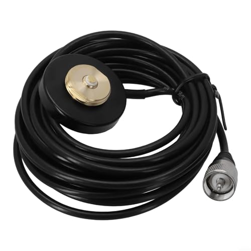 ZiStarlilife NMO Magnetische Antennenhalterung mit 5 m RG58-Koaxialkabel PL-259-Stecker für Mobilfunk, UHF-NMO-Antennen, 12 kg Saugleistung ZiStarlilife NMO Magnetische Antennenhalterung mit 5 m RG58-Koaxialkabel PL-259-Stecker für Mobilfunk, UHF-NMO-Antennen, 12 kg Saugleistung von ZiStarlilife