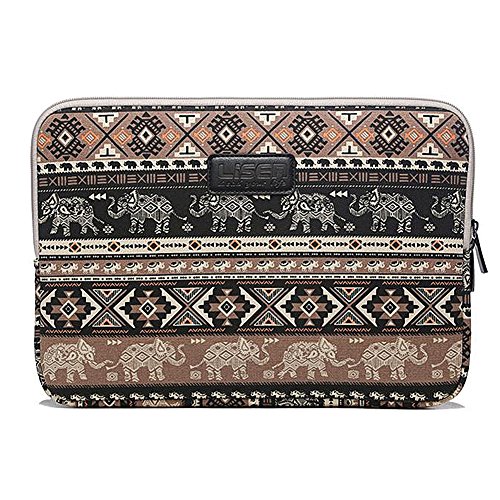 Laptophülle, Bohème Stil Canvas-Gewebe Hülle Sleeve Tasche für 11.6 Zoll Laptop/Notebook Computer/Ultrabook/MacBook Air von ZiXing